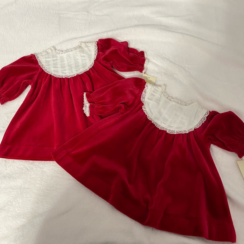 Ralph Lauren Baby Red Velvet Dress 0-6 Months
